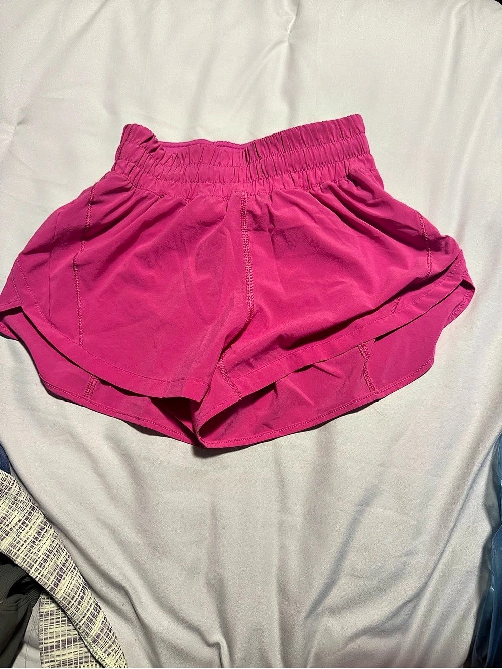 Lululemon Track that Short High-Rise Lined Short 3" Sonic Pink